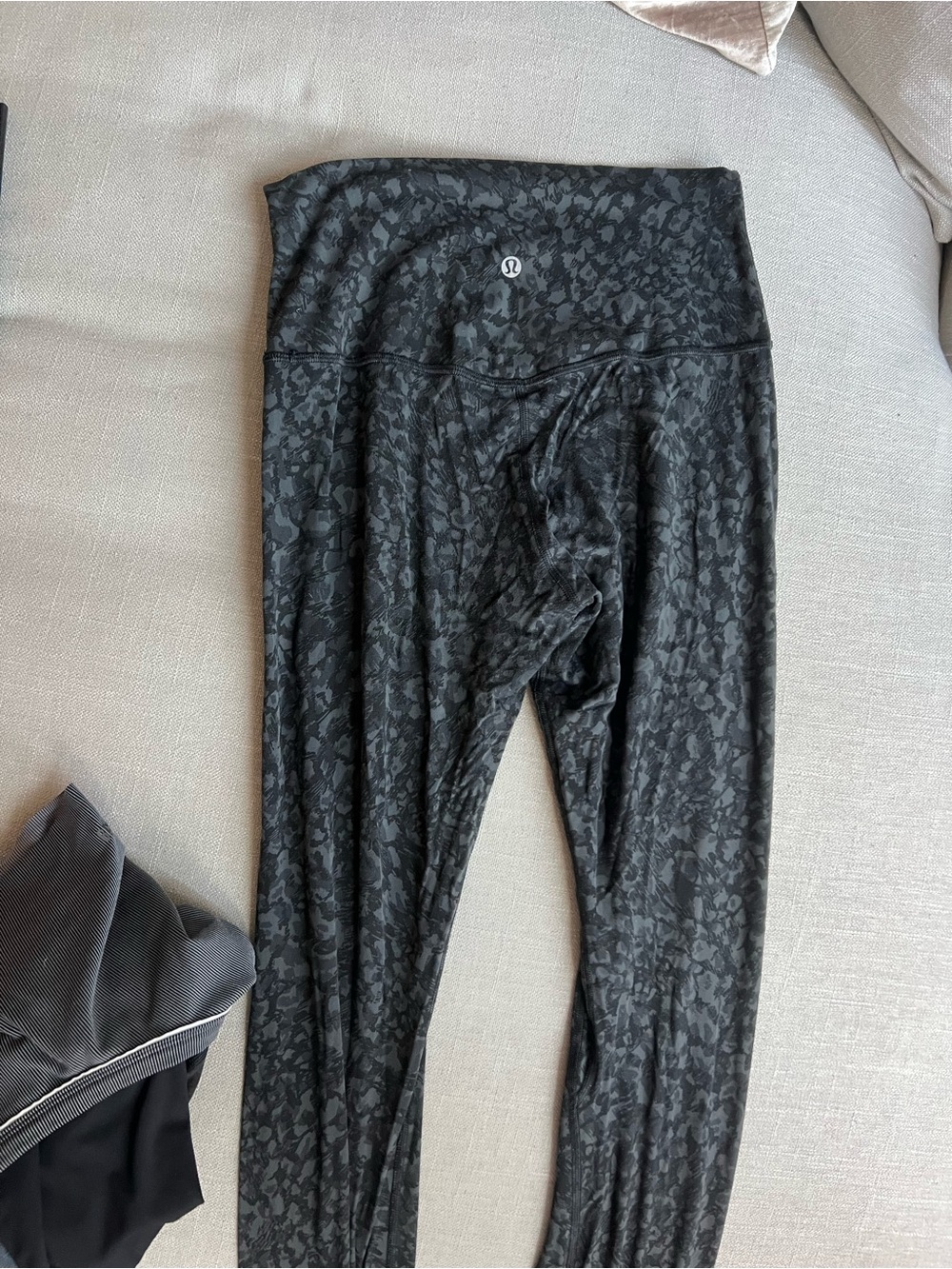 lululemon athletica align Black Tone-on-Tone Printed High-Rise Leggings